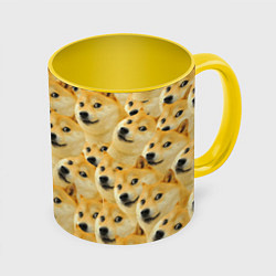 Кружка 3D Doge, цвет: 3D-белый + желтый