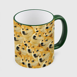 Кружка 3D Doge, цвет: 3D-зеленый кант