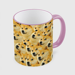 Кружка 3D Doge, цвет: 3D-розовый кант