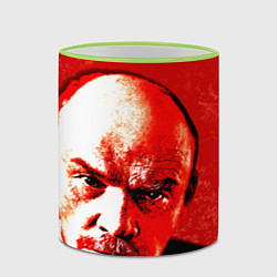 Кружка 3D Red Lenin, цвет: 3D-светло-зеленый кант — фото 2
