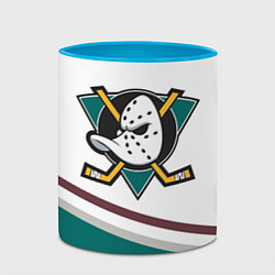 Кружка 3D Anaheim Ducks Selanne, цвет: 3D-белый + небесно-голубой — фото 2