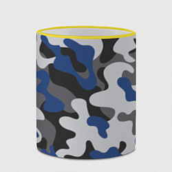 Кружка 3D Зимний камуфляж, цвет: 3D-желтый кант — фото 2