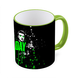 Кружка 3D Green Day: Acid Colour, цвет: 3D-светло-зеленый кант