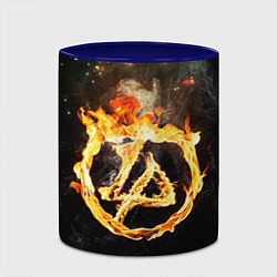 Кружка 3D Linkin Park: Burning the skies, цвет: 3D-белый + синий — фото 2