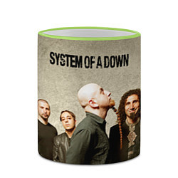 Кружка 3D System of a Down, цвет: 3D-светло-зеленый кант — фото 2