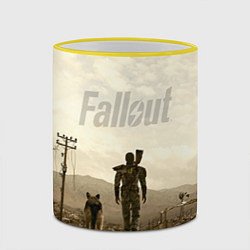 Кружка 3D Fallout City, цвет: 3D-желтый кант — фото 2