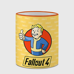 Кружка 3D Fallout 4: Pip-Boy, цвет: 3D-оранжевый кант — фото 2