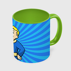 Кружка цветная Fallout Blue