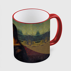 Кружка цветная Леонардо да Винчи - Мона Лиза