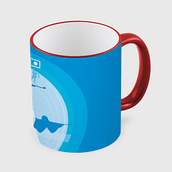Кружка 3D Биатлон, цвет: 3D-красный кант