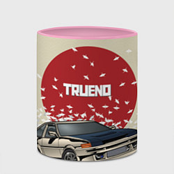 Кружка 3D Toyota Trueno ae86, цвет: 3D-белый + розовый — фото 2