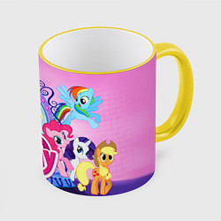 Кружка 3D My Little Pony, цвет: 3D-желтый кант