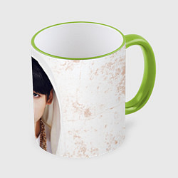 Кружка 3D Jeon Jung Kook, цвет: 3D-светло-зеленый кант