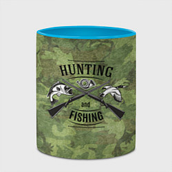 Кружка 3D Hunting & Fishing, цвет: 3D-белый + небесно-голубой — фото 2