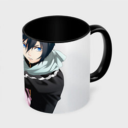 Кружка 3D Бездомный бог, цвет: 3D-белый + черный