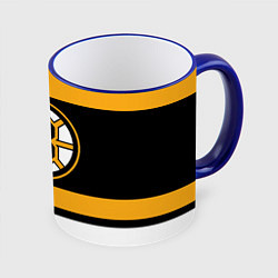 Кружка 3D Boston Bruins, цвет: 3D-синий кант