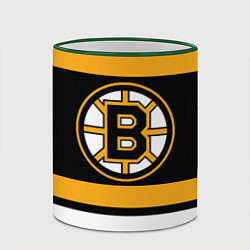 Кружка 3D Boston Bruins, цвет: 3D-зеленый кант — фото 2