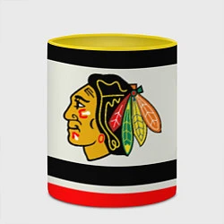 Кружка 3D Chicago Blackhawks, цвет: 3D-белый + желтый — фото 2