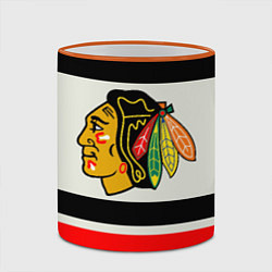 Кружка 3D Chicago Blackhawks, цвет: 3D-оранжевый кант — фото 2