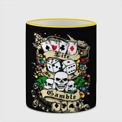 Кружка 3D Игры, цвет: 3D-желтый кант — фото 2