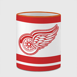 Кружка 3D Detroit Red Wings, цвет: 3D-оранжевый кант — фото 2