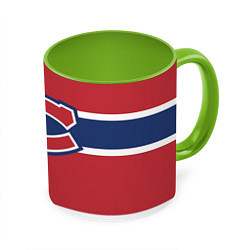 Кружка 3D Montreal Canadiens, цвет: 3D-белый + светло-зеленый