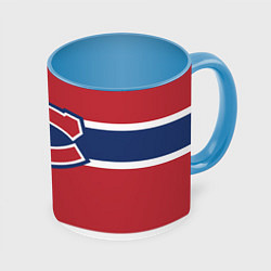 Кружка 3D Montreal Canadiens, цвет: 3D-белый + небесно-голубой