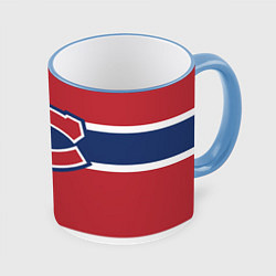 Кружка 3D Montreal Canadiens, цвет: 3D-небесно-голубой кант