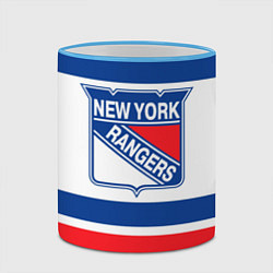 Кружка 3D New York Rangers, цвет: 3D-небесно-голубой кант — фото 2
