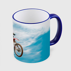 Кружка 3D Эндуро, цвет: 3D-синий кант