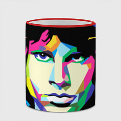 Кружка 3D Jim morrison, цвет: 3D-красный кант — фото 2