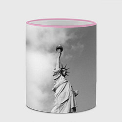 Кружка 3D Статуя Свободы, цвет: 3D-розовый кант — фото 2