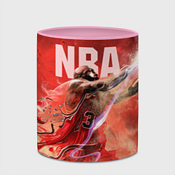 Кружка 3D Спорт NBA, цвет: 3D-белый + розовый — фото 2