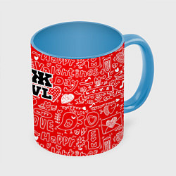 Кружка цветная Муж 80 LVL