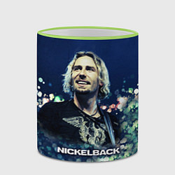 Кружка 3D Nickelback: Chad Kroeger, цвет: 3D-светло-зеленый кант — фото 2