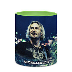 Кружка 3D Nickelback: Chad Kroeger, цвет: 3D-белый + светло-зеленый — фото 2