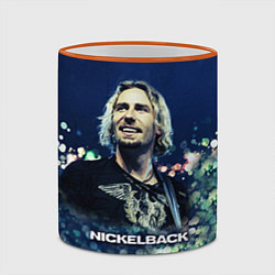 Кружка 3D Nickelback: Chad Kroeger, цвет: 3D-оранжевый кант — фото 2