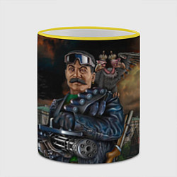 Кружка 3D Сталин военный, цвет: 3D-желтый кант — фото 2