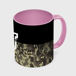 Кружка 3D FCK U: Camo, цвет: 3D-белый + розовый