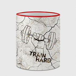 Кружка 3D Train hard, цвет: 3D-красный кант — фото 2