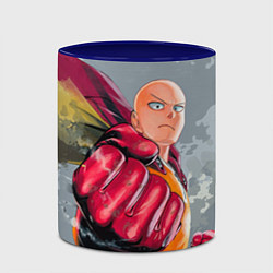 Кружка 3D One Punch Man Fist, цвет: 3D-белый + синий — фото 2