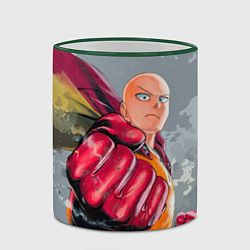 Кружка 3D One Punch Man Fist, цвет: 3D-зеленый кант — фото 2