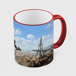 Кружка 3D Fallout 4: Welcome Home, цвет: 3D-красный кант