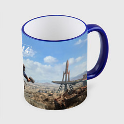 Кружка 3D Fallout 4: Welcome Home, цвет: 3D-синий кант