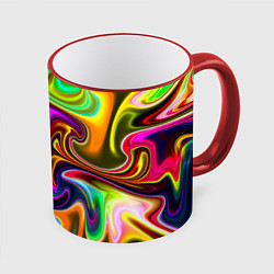 Кружка цветная Неоновые разводы