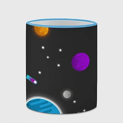 Кружка 3D Космос, цвет: 3D-небесно-голубой кант — фото 2