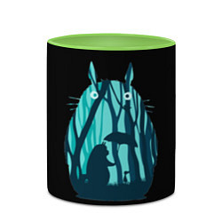 Кружка 3D Тоторо в лесу, цвет: 3D-белый + светло-зеленый — фото 2