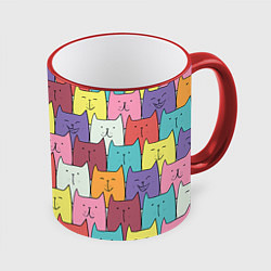 Кружка цветная Котики