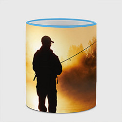 Кружка 3D Вечерний рыбак, цвет: 3D-небесно-голубой кант — фото 2
