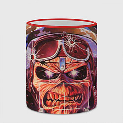 Кружка 3D Iron Maiden: Dead Rider, цвет: 3D-красный кант — фото 2